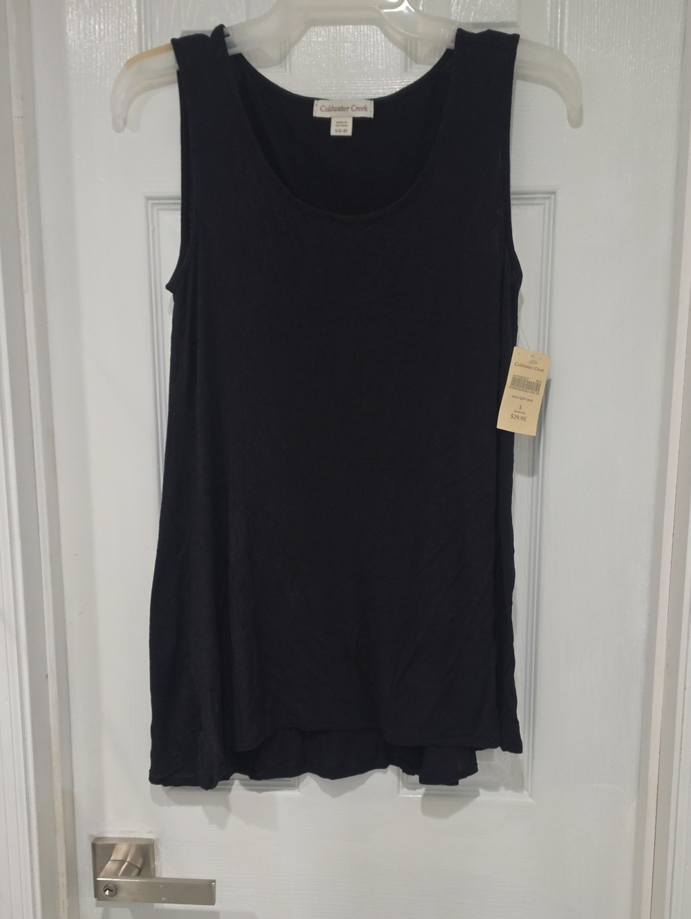 Coldwater Creek Women's Black Scoop Neck Tank Top